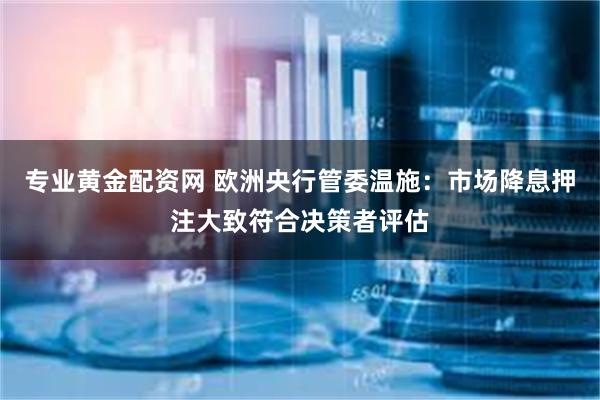 专业黄金配资网 欧洲央行管委温施：市场降息押注大致符合决策者评估