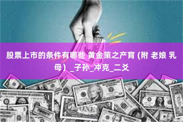 股票上市的条件有哪些 黄金策之产育 (附 老娘 乳母）_子孙_冲克_二爻