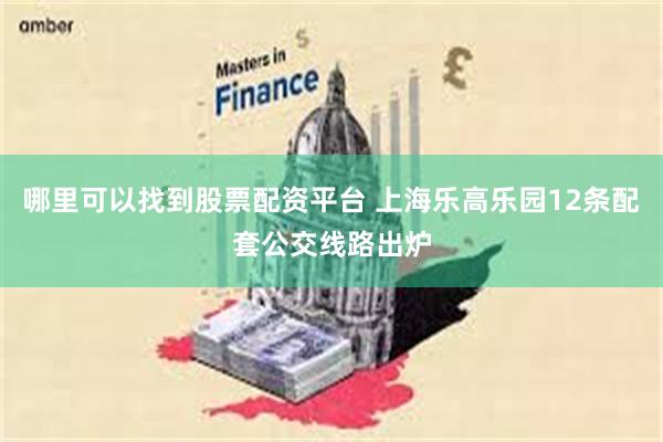 哪里可以找到股票配资平台 上海乐高乐园12条配套公交线路出炉