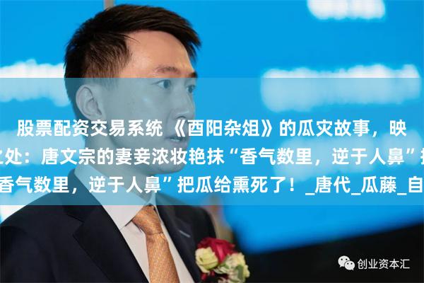 股票配资交易系统 《酉阳杂俎》的瓜灾故事，映射了，化妆品的邪恶之处：唐文宗的妻妾浓妆艳抹“香气数里，逆于人鼻”把瓜给熏死了！_唐代_瓜藤_自然