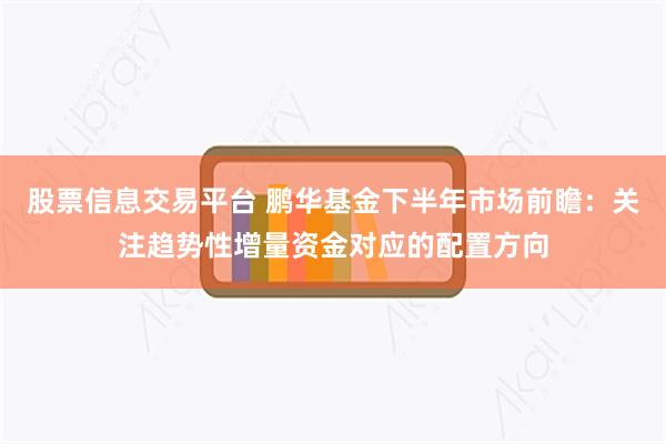 股票信息交易平台 鹏华基金下半年市场前瞻：关注趋势性增量资金对应的配置方向