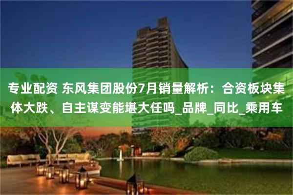 专业配资 东风集团股份7月销量解析：合资板块集体大跌、自主谋变能堪大任吗_品牌_同比_乘用车